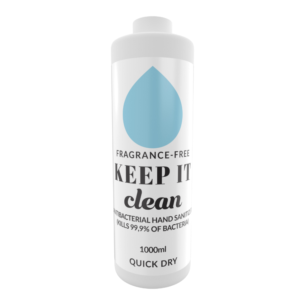 KEEP IT Clean Antibacterial Hand Sanitizer Fragrance-Free 1000ml 6430058510758@2x